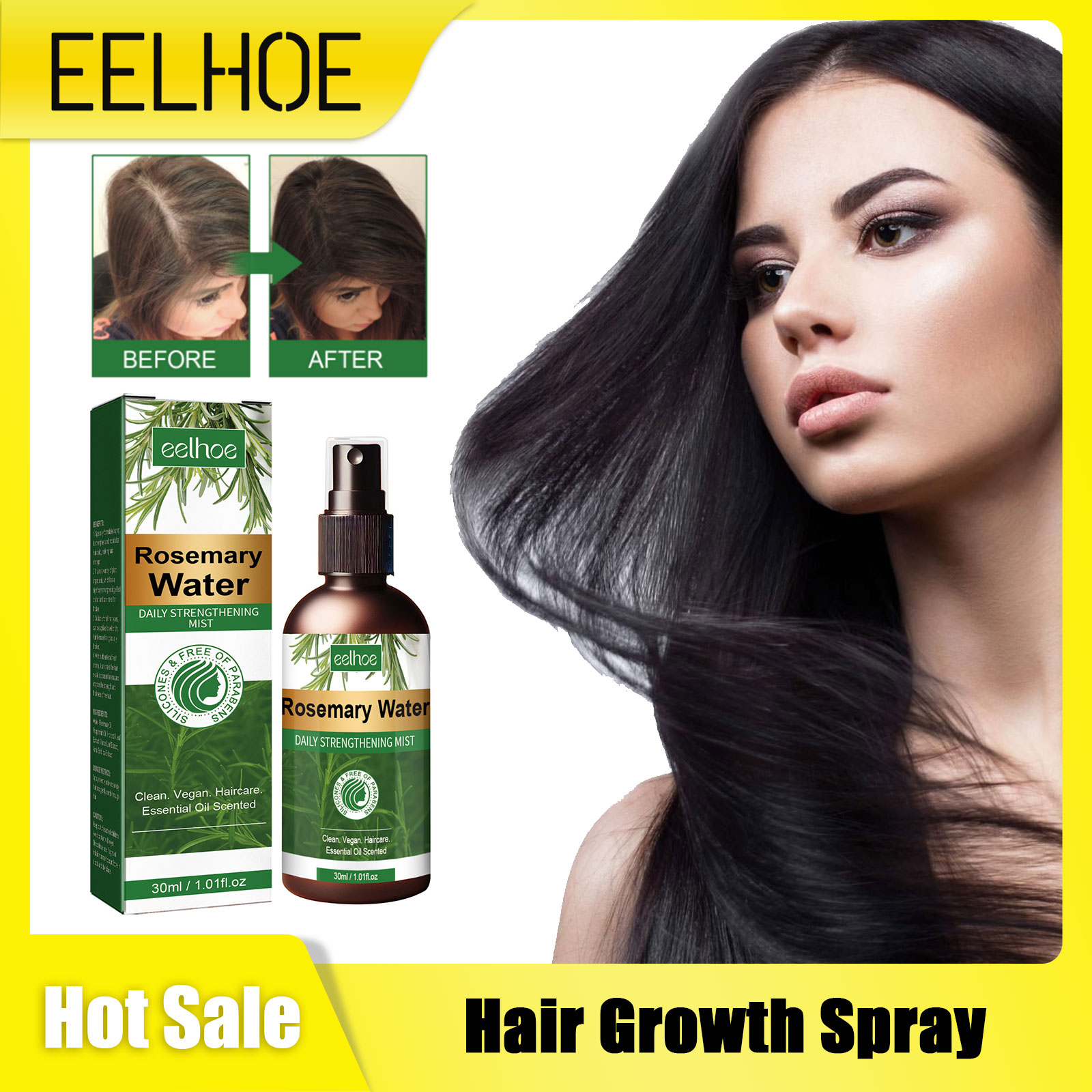 Hair Care Natur - 모발 영양 두피 치료용 로즈마리 스프레이,