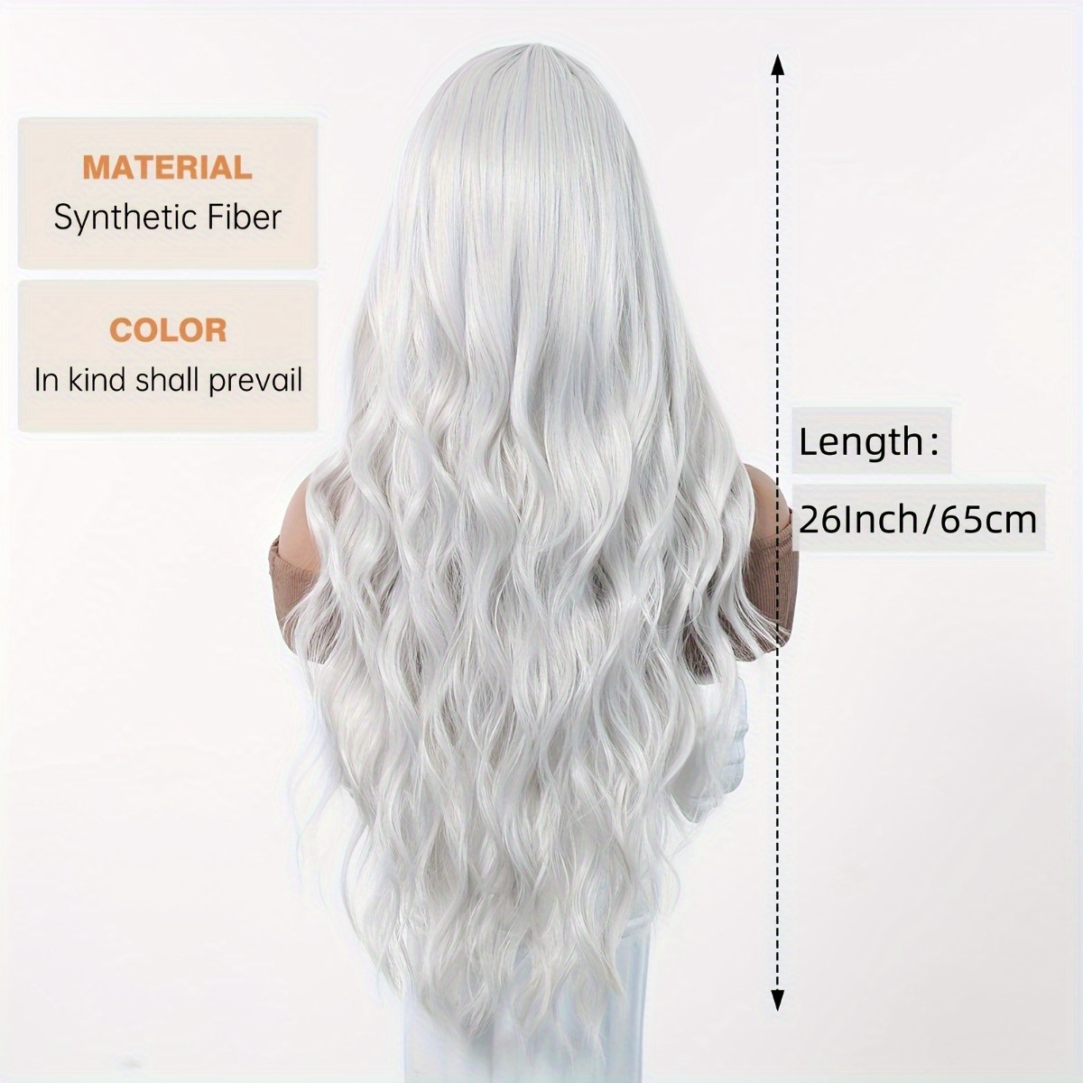 안신 브랜드 합성 섬유 가발: 은백색 자연스러운 큰 웨 - Hair Care Natur 리뷰 및 가격
