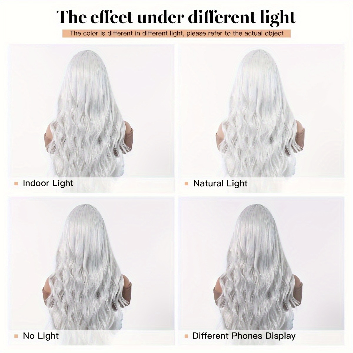 안신 브랜드 합성 섬유 가발: 은백색 자연스러운 큰 웨 - Hair Care Natur 리뷰 및 가격
