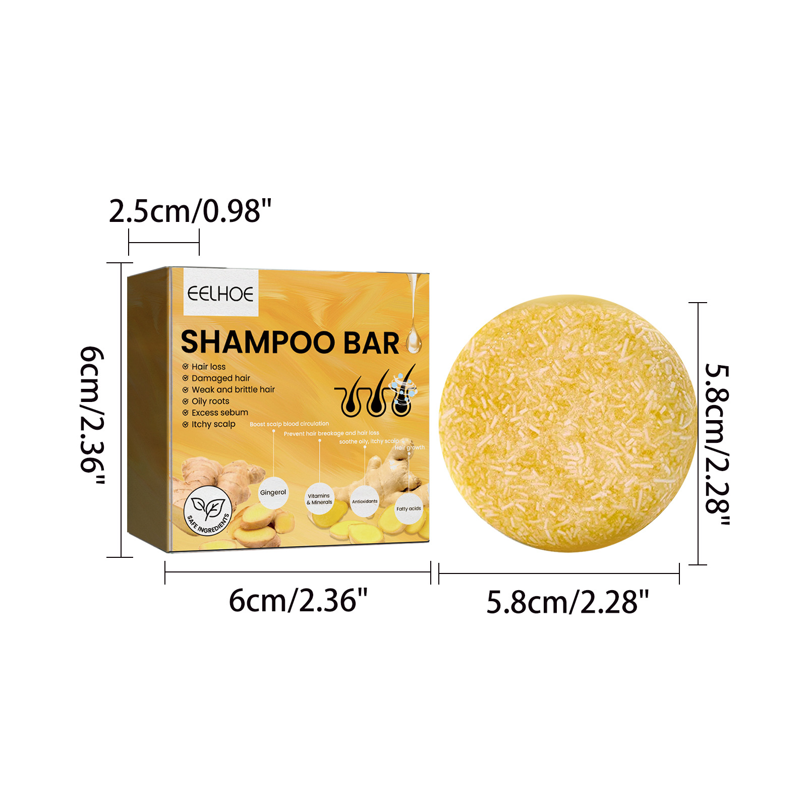 천연 생강 헤어 샴푸 바, 모발 뿌리 강화, 탈모 감소 - Hair Care Natur 리뷰 및 가격