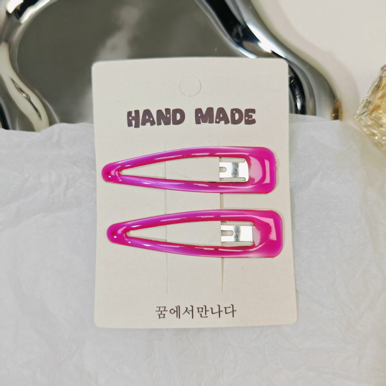 한국 신상 컬러 드리핑 오일 물방울 BB 클립 앞머리핀 - Hair Care Korea 리뷰 및 가격
