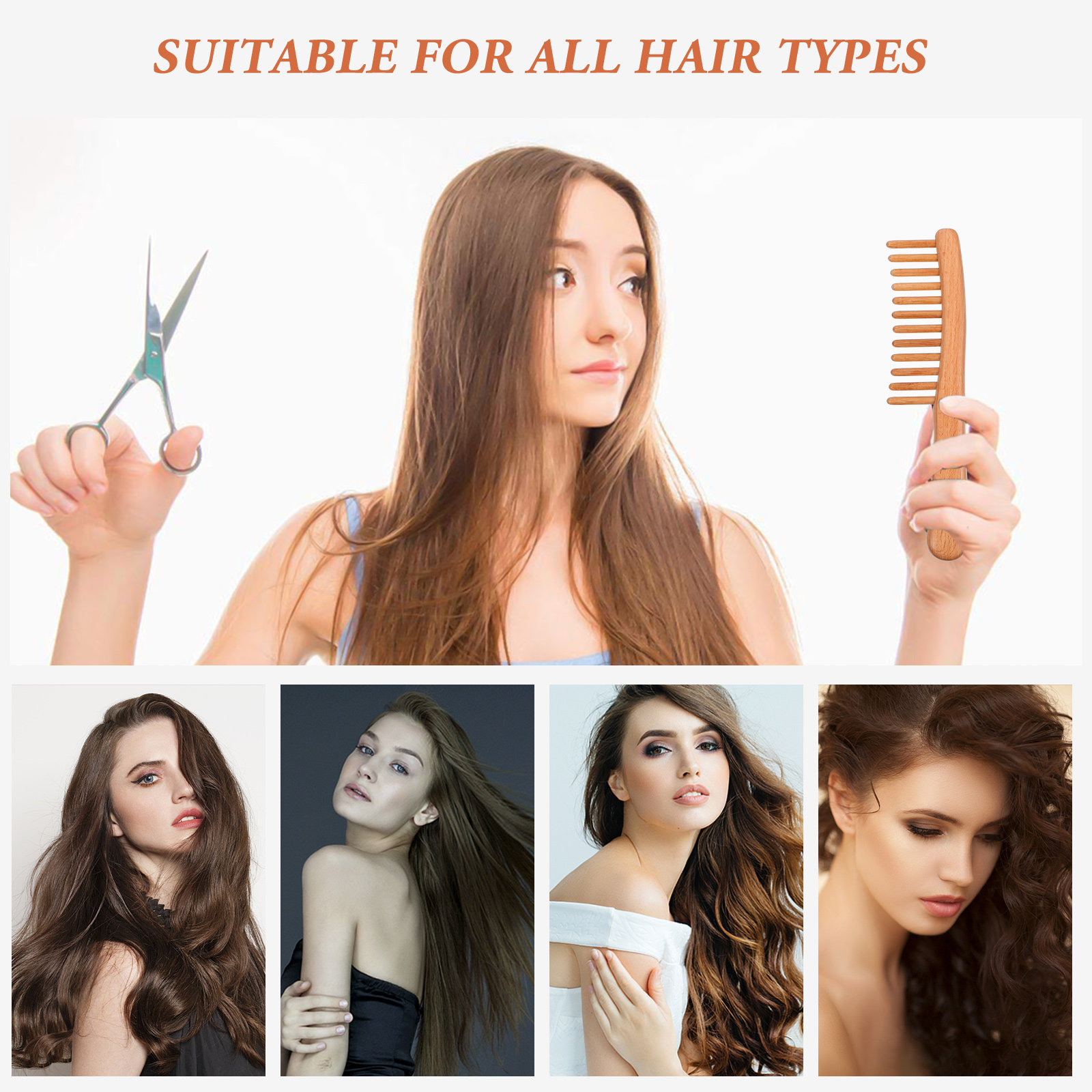 1Pcs 광택 처리된 천연 나무 마사지 빗 편안한 빗질 - Hair Care Natur 리뷰 및 가격