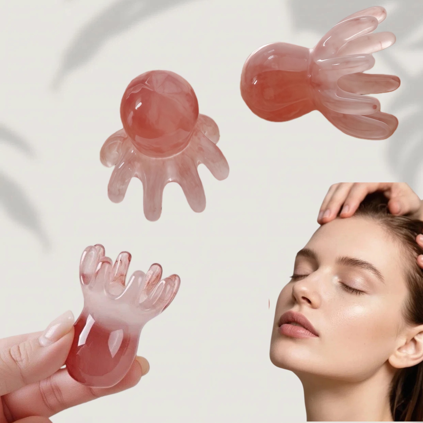 귀여운 문어 두피 마사지 빗(레진)｜한국 헤어케어, 스 - Hair Care Korea 리뷰 및 가격