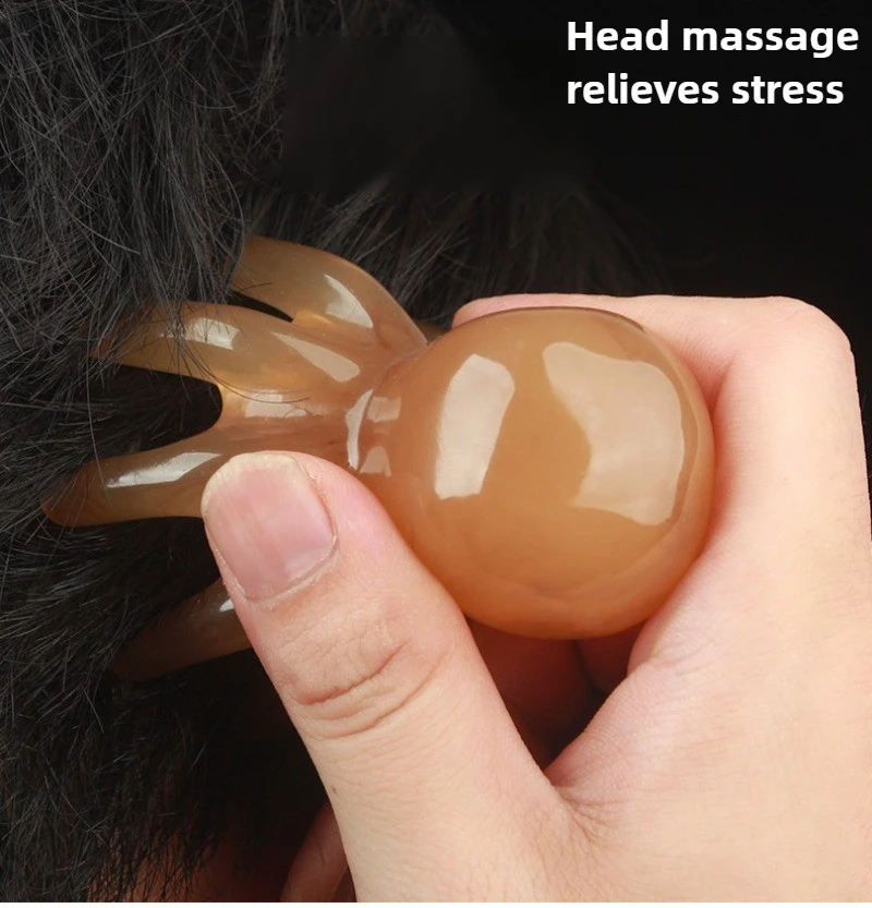 천연 수지 문어 경혈 빗 스트레스 완화를위한 휴대용 머 - House Hair Care 리뷰 및 가격