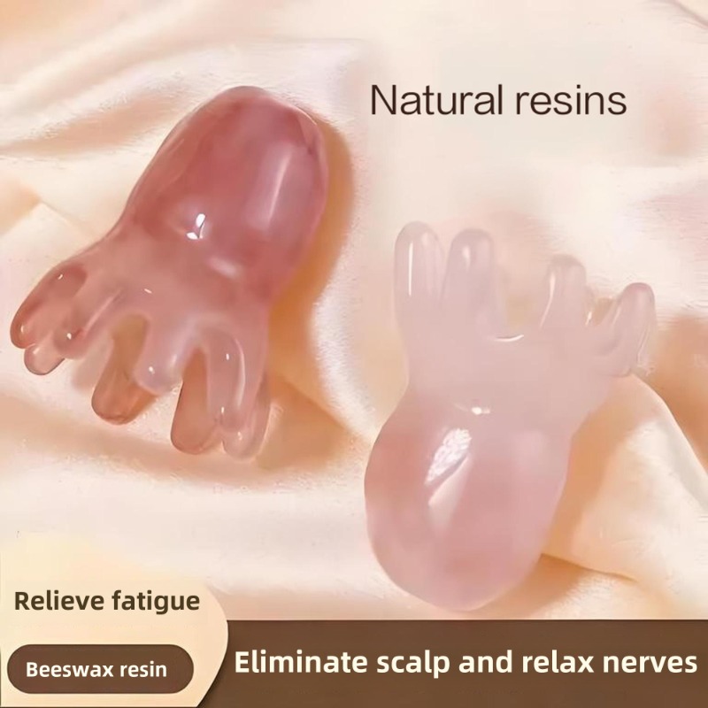 천연 수지 문어 경혈 빗 스트레스 완화를위한 휴대용 머 - House Hair Care 리뷰 및 가격